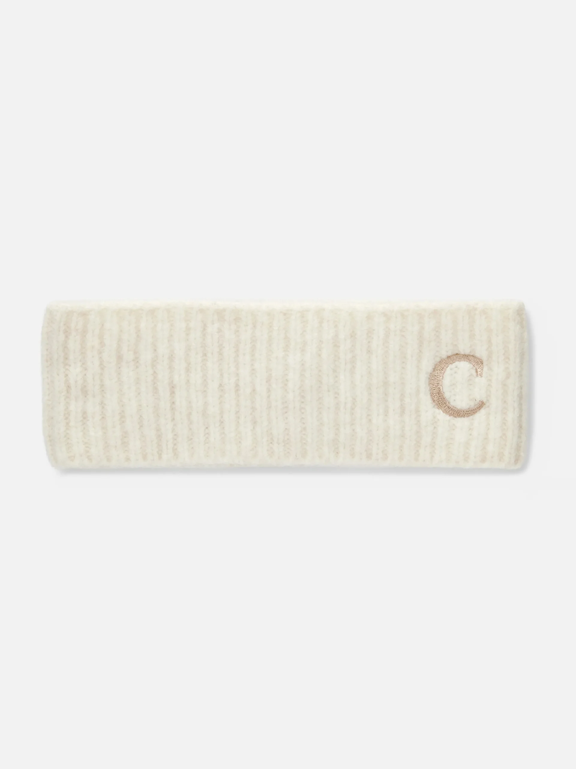 Bandeau En Tricot Avec Initiale Brodée