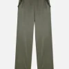 Bas De Pyjama En Satin à Finitions En Dentelle
