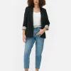 Blazer Ajusté à Effet Bord à Bord