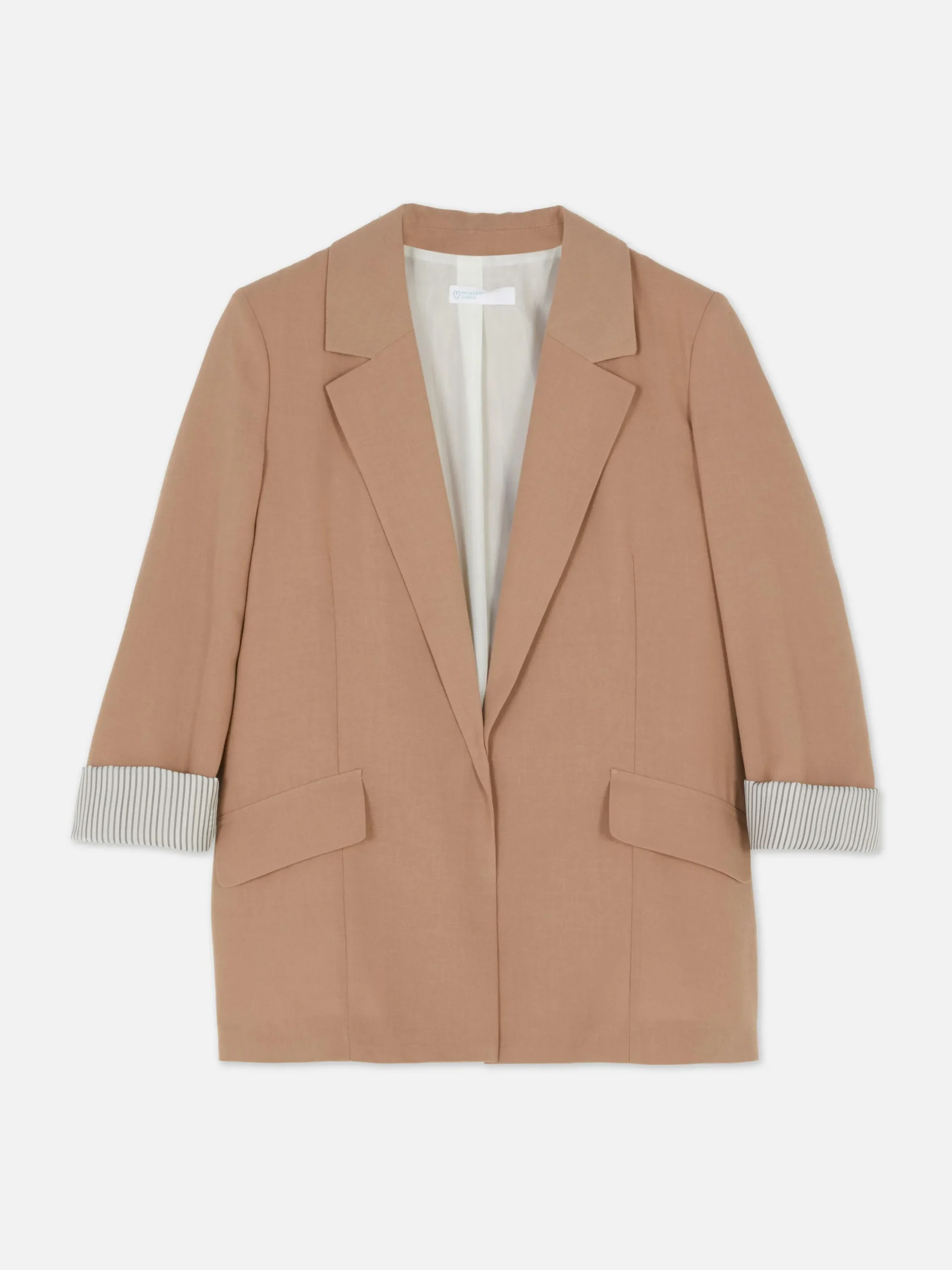 Blazer Ajusté à Effet Bord à Bord