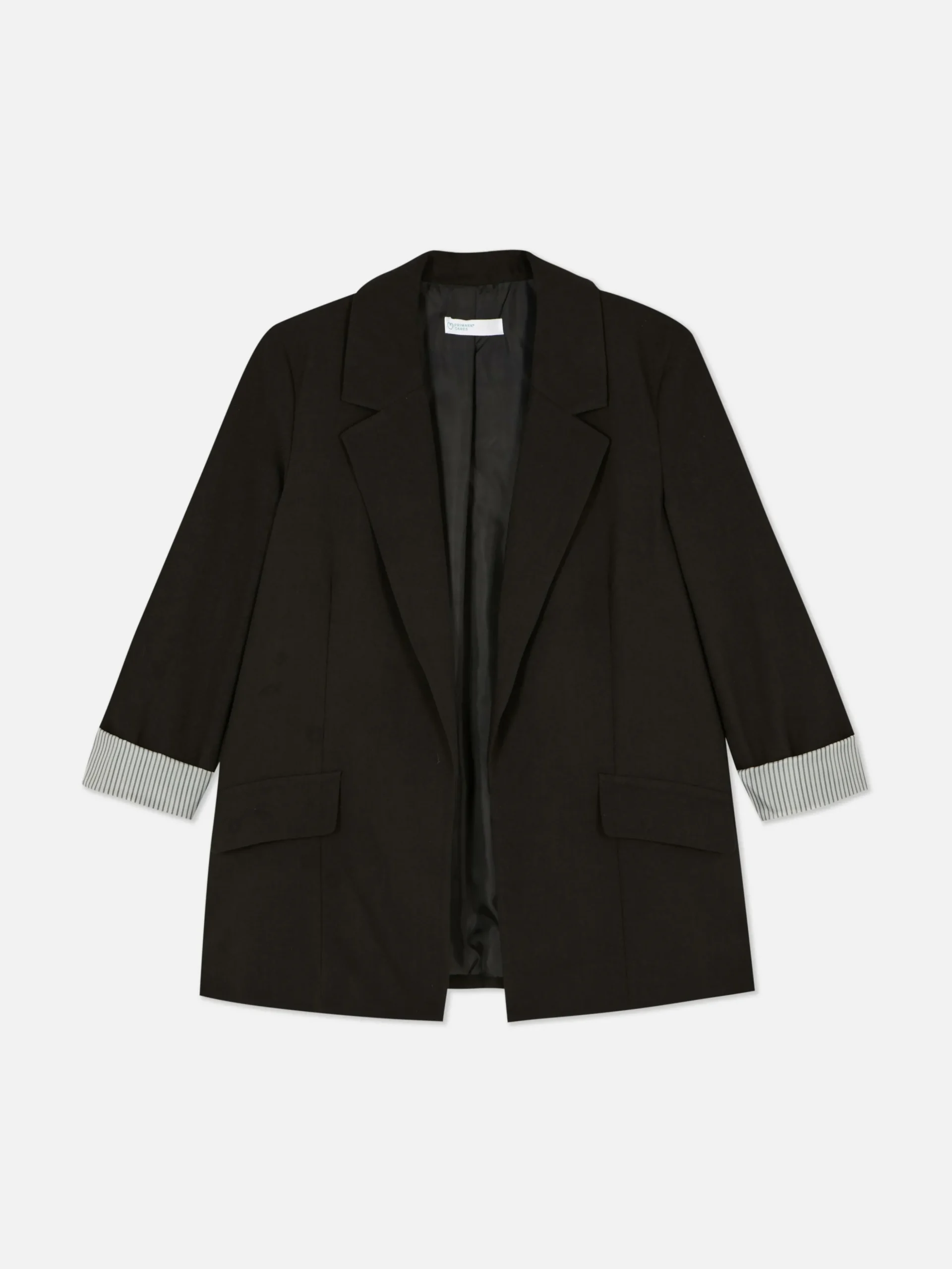 Blazer Ajusté à Effet Bord à Bord