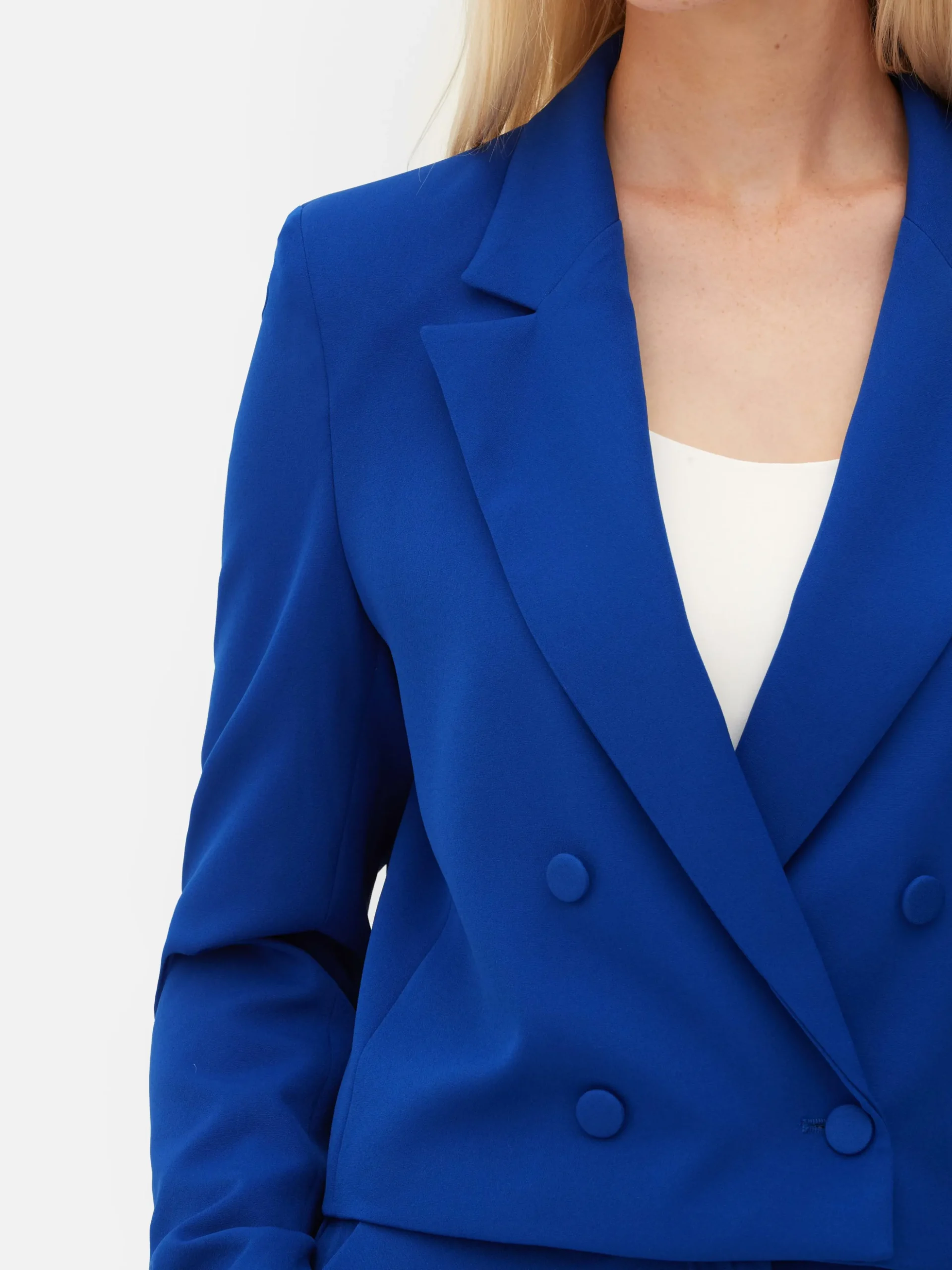 Blazer Court à Boutonnage Croisé à Coordonner