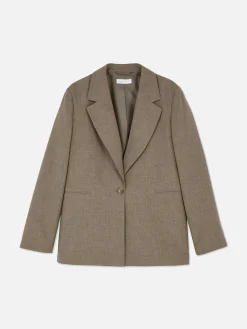 Blazer Oversize à Boutonnage Simple à Coordonner