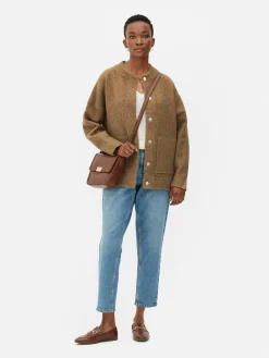 Blouson Bomber Tricoté Oversize