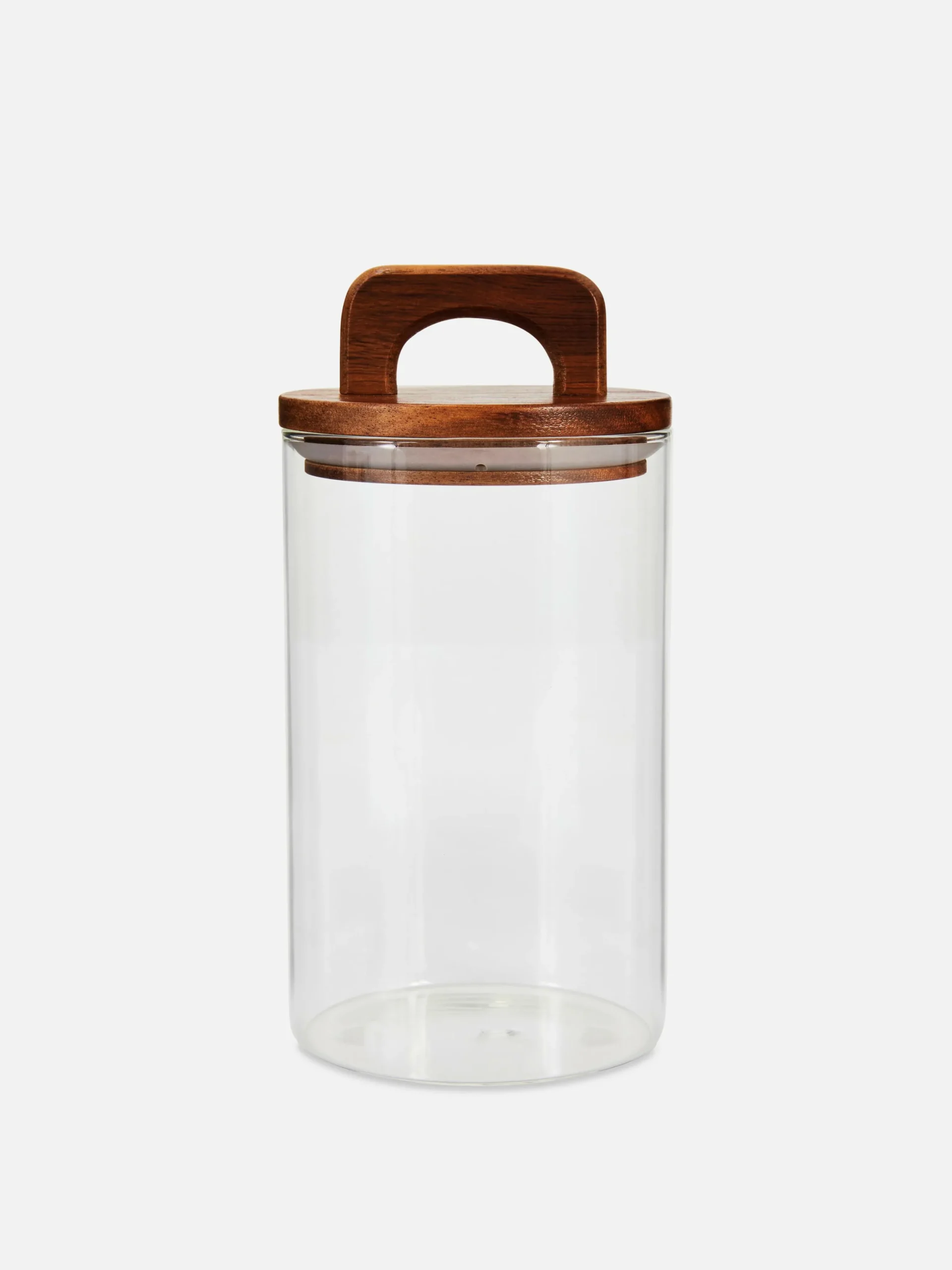 Bocal En Verre Moyen à Couvercle En Bois