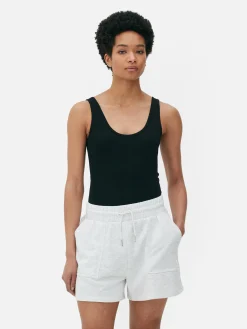 Body Côtelé Sans Coutures à Décolleté