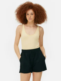 Body Côtelé Sans Coutures à Décolleté