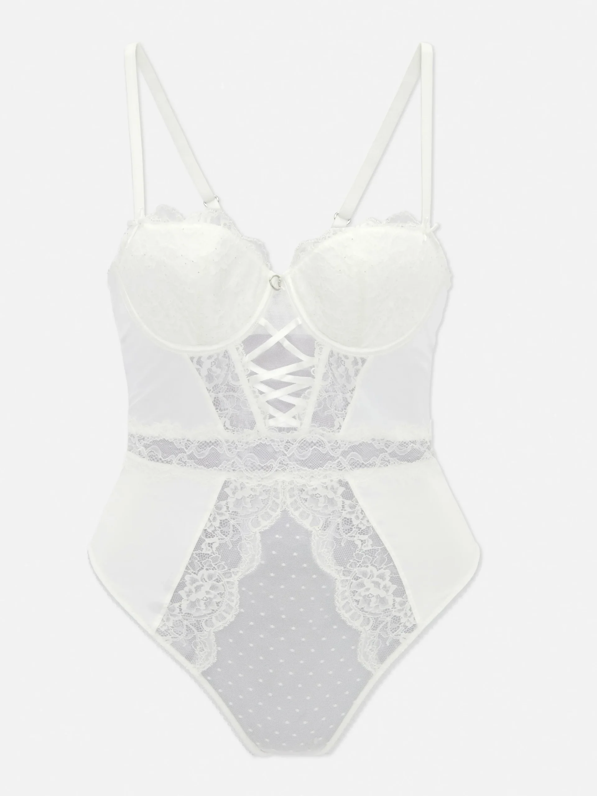 Body De Mariée En Dentelle à Bonnets Rembourrés