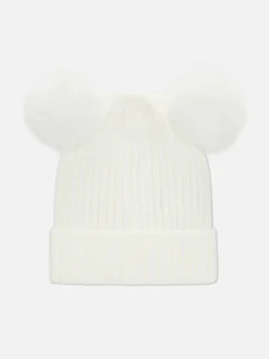Bonnet En Maille à Pompon