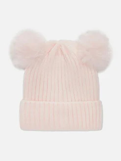 Bonnet En Maille à Pompon