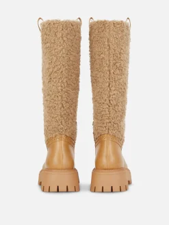 Bottes Montantes Effet Mouton Retourné Rita Ora