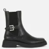 Bottines Chelsea En Simili Cuir à Bout Carré