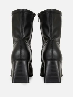 Bottines Stretch à Bout Carré