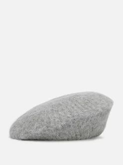 Béret En Maille Côtelée
