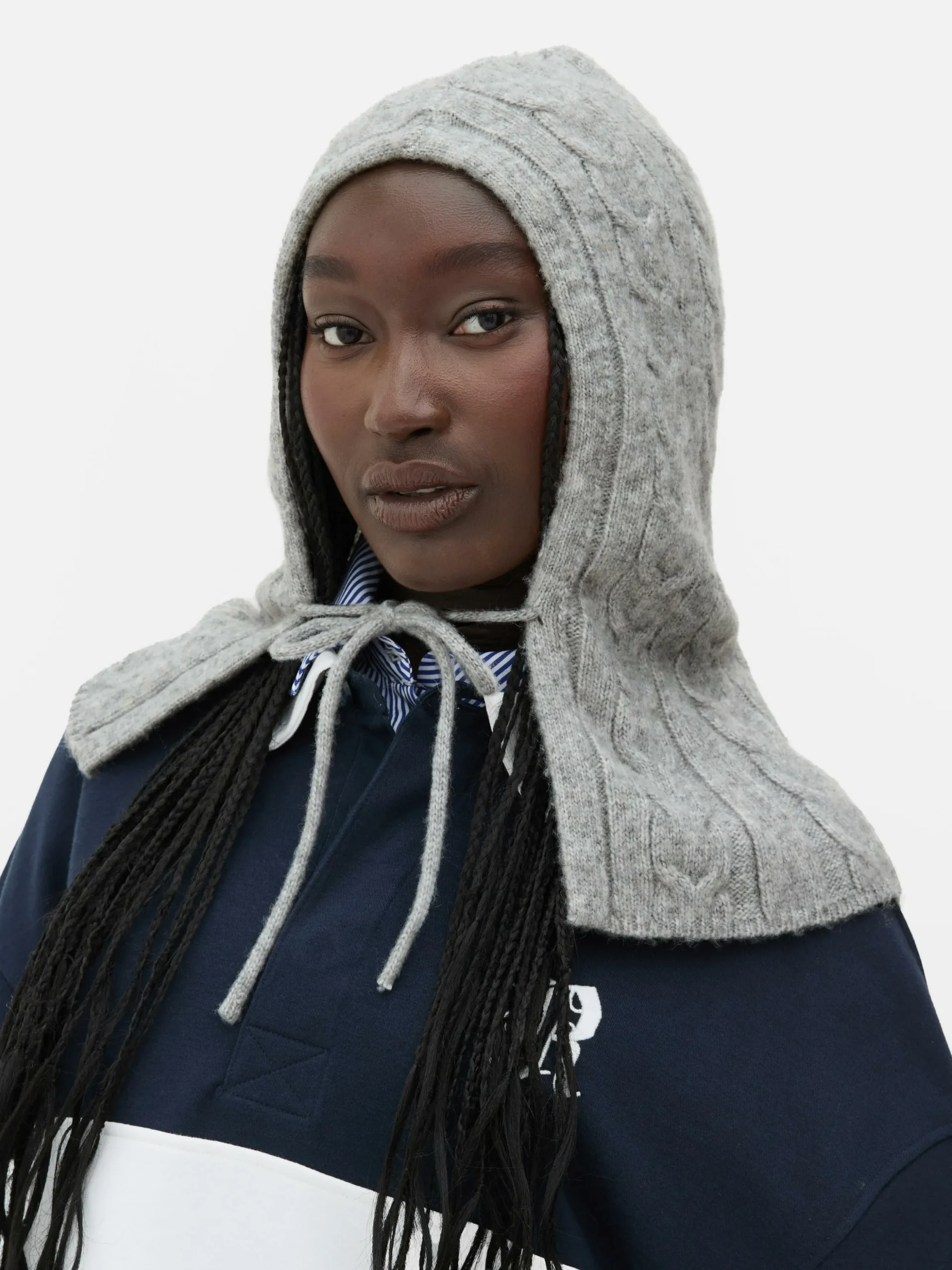 Capuche En Maille Torsadée Rita Ora