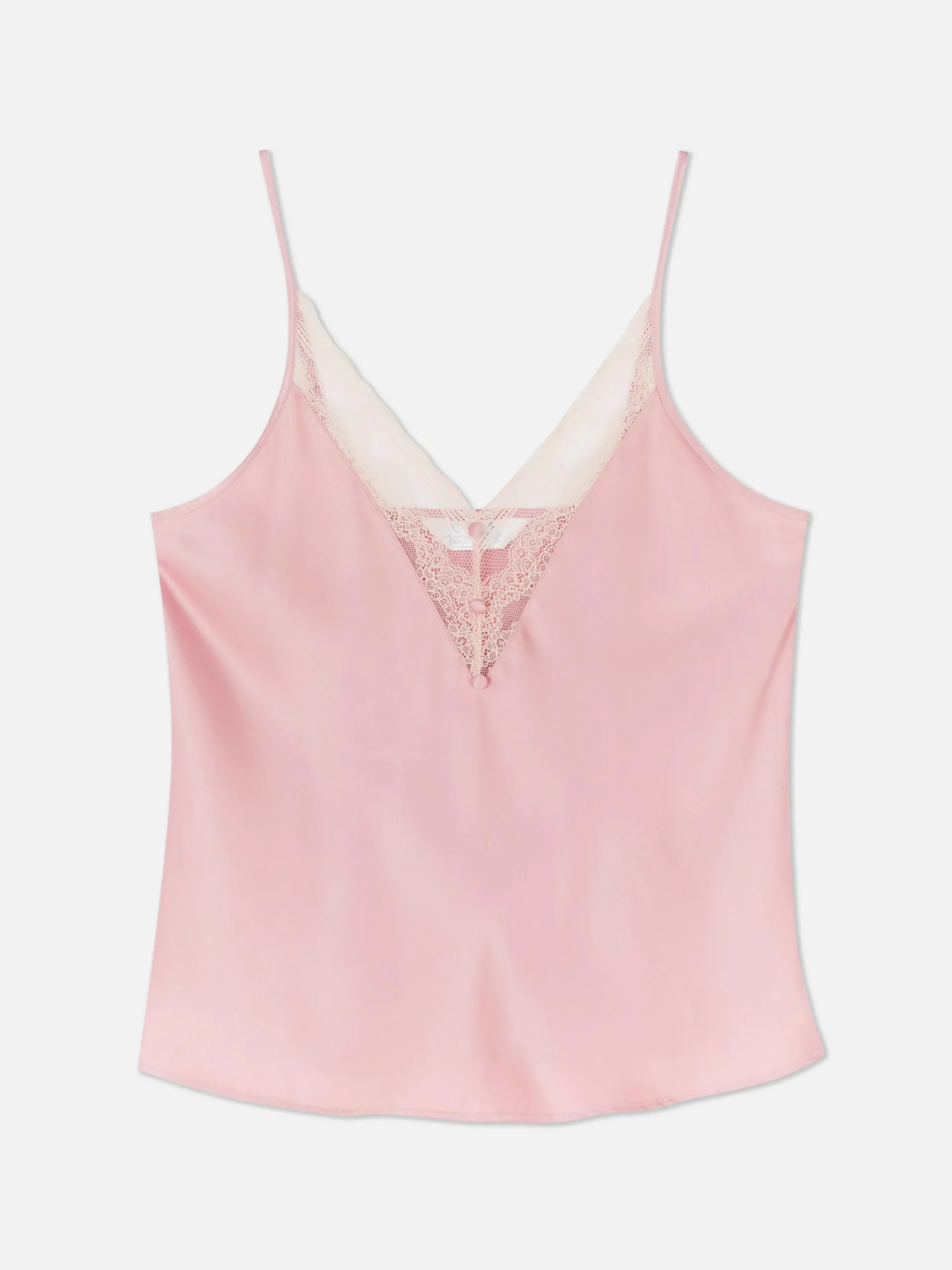 Caraco De Pyjama En Satin Avec Finitions En Dentelle
