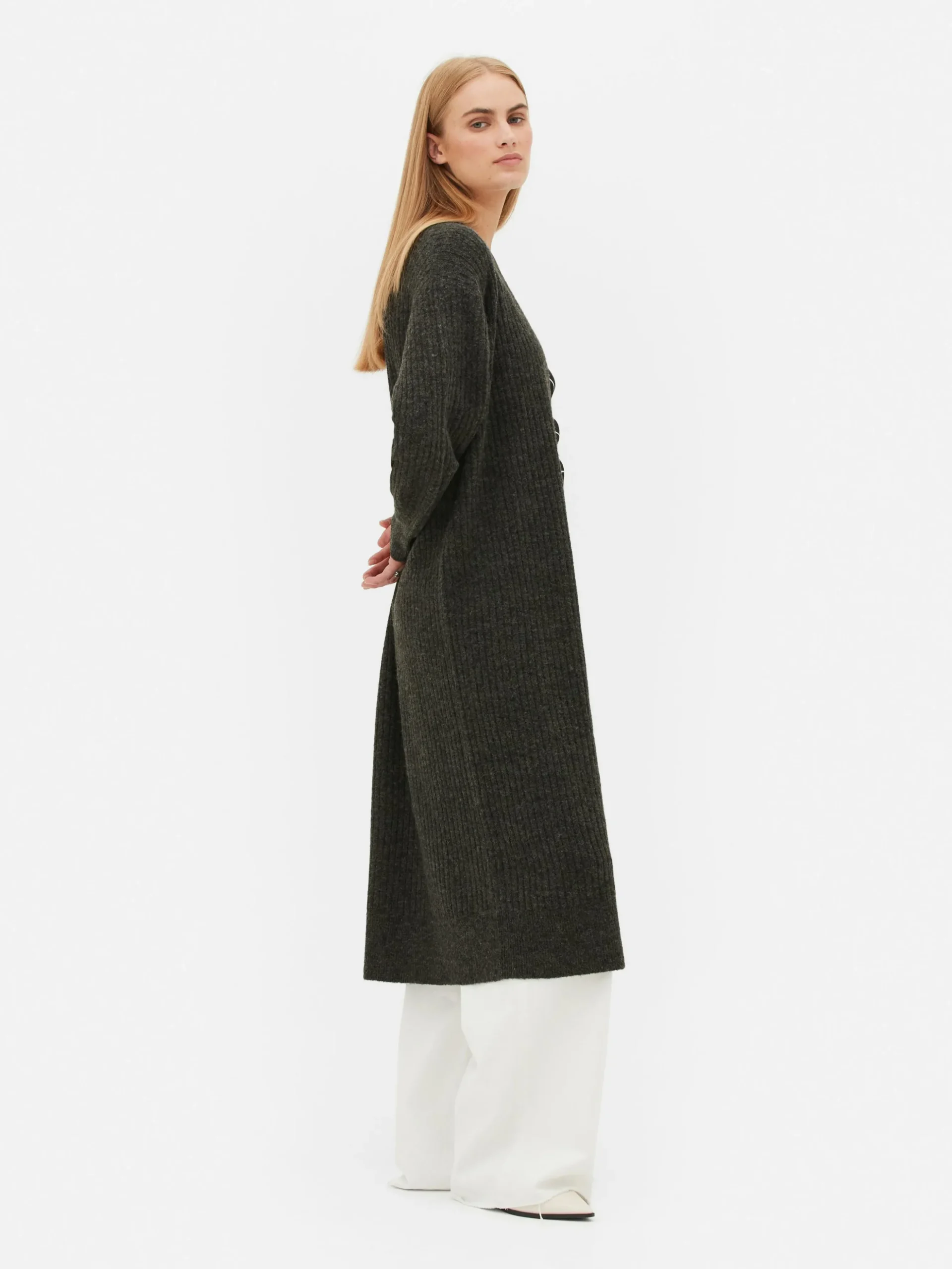 Cardigan Long Côtelé