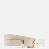 Ceinture à Boucle Carrée Imitation Croco