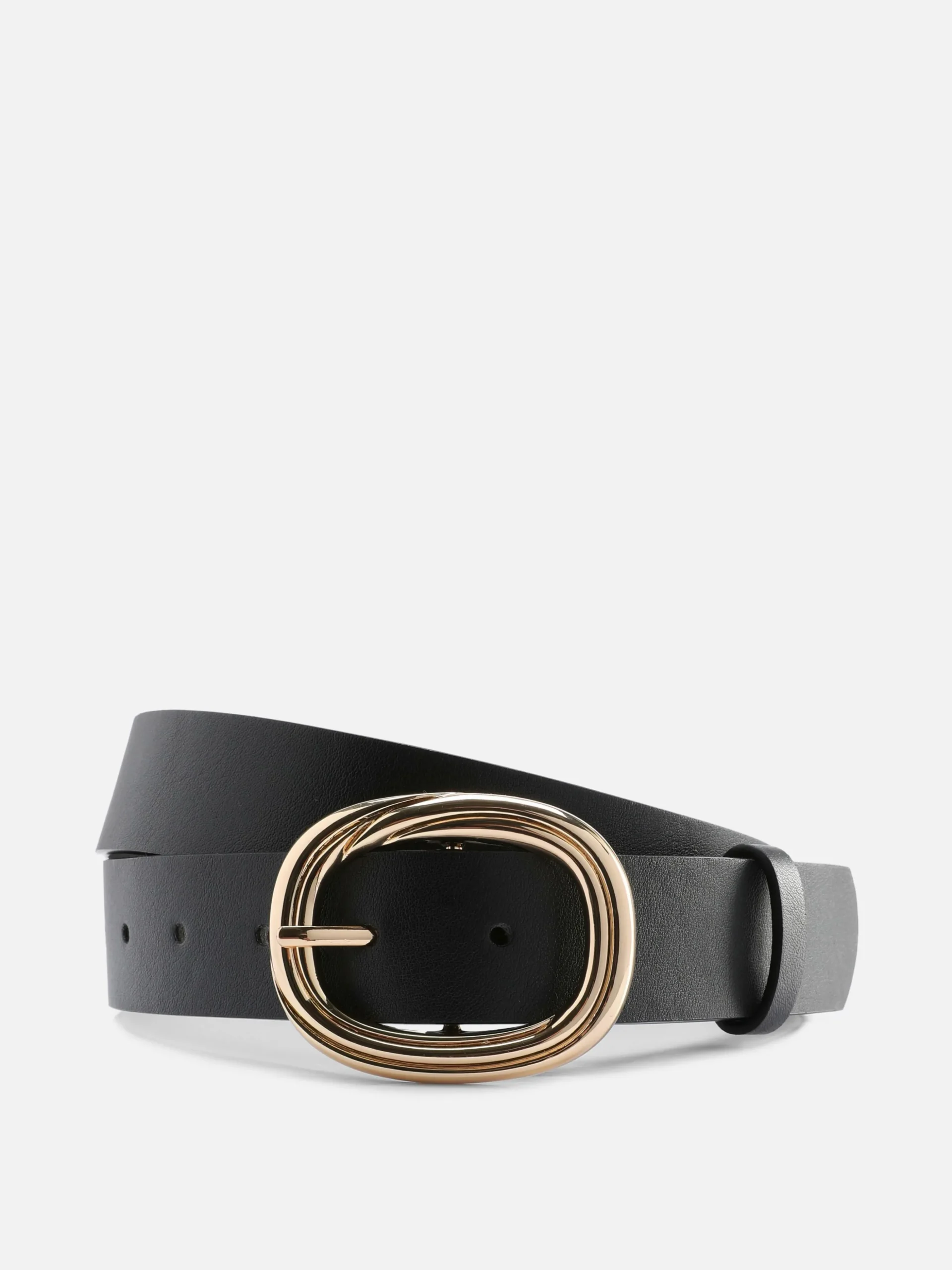 Ceinture à Boucle Ronde Texturée