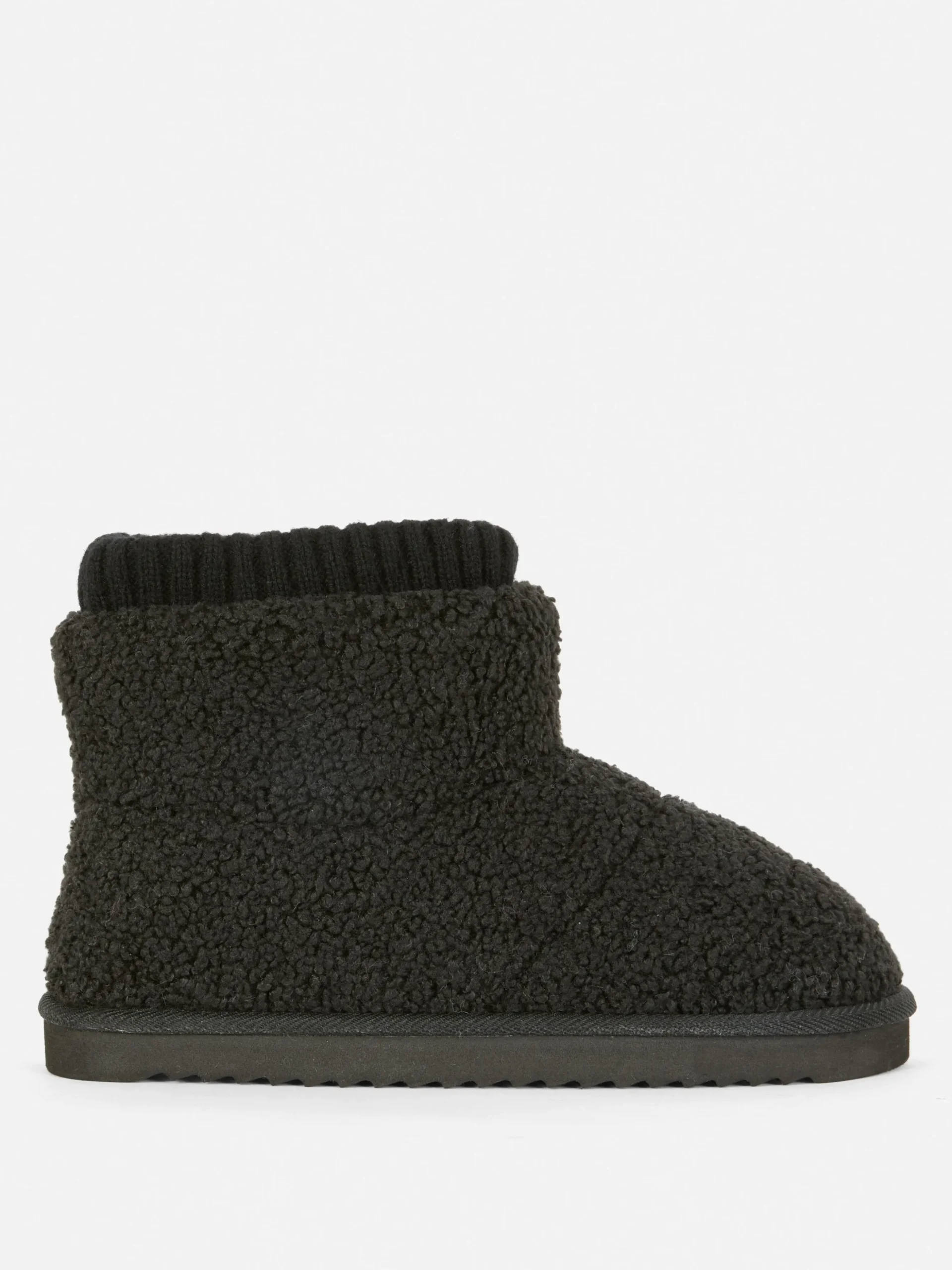 Chaussons Bottines Effet Mouton Retourné