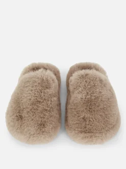 Chaussons En Fausse Fourrure