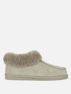 Chaussons Mocassins Doublés En Fausse Fourrure