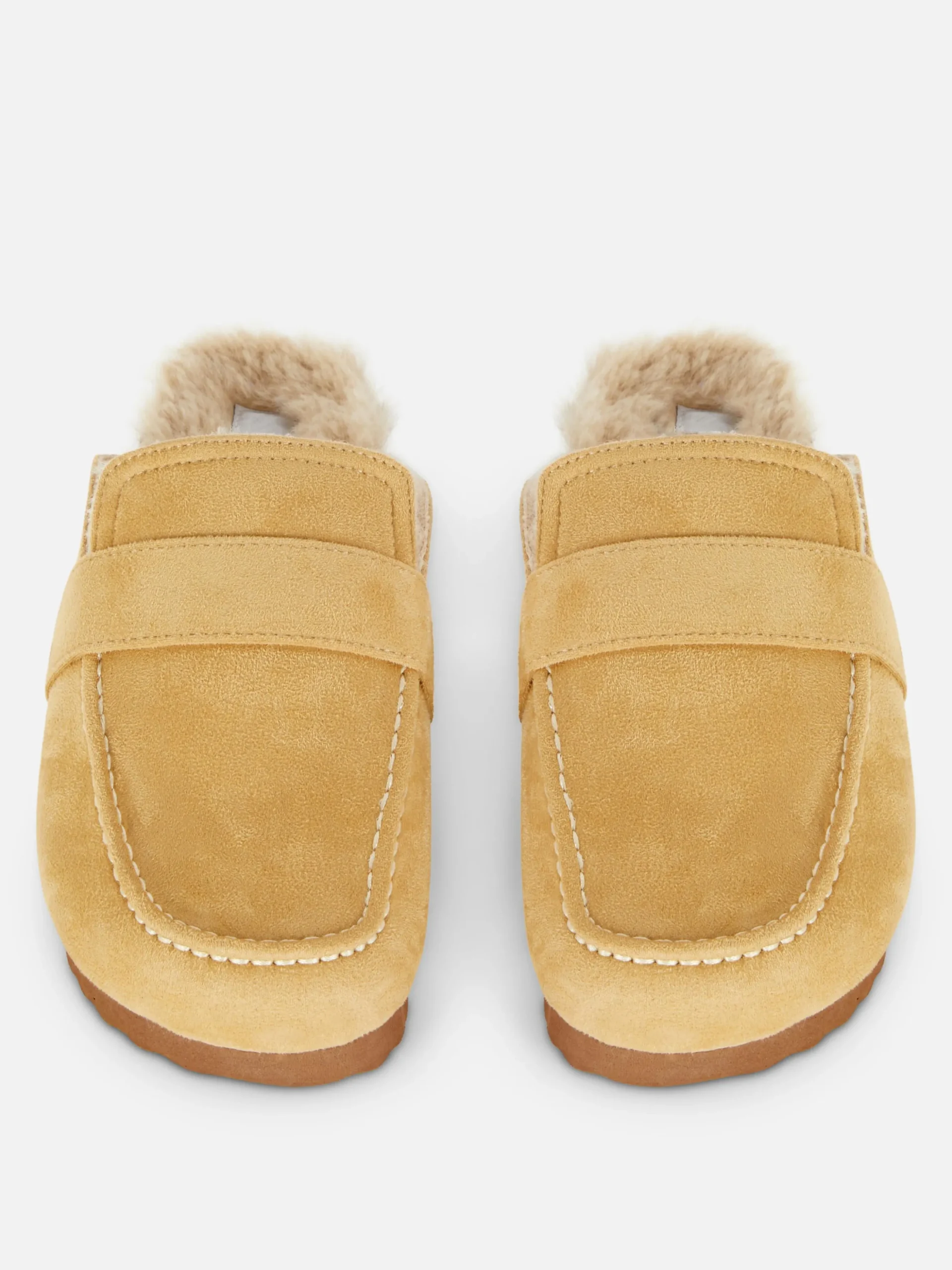 Chaussons Style Mocassins Doublés De Fausse Fourrure