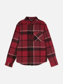 Chemise à Carreaux Boutonnée Et à Manches Longues