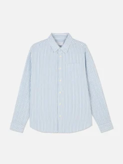 Chemise En Jacquard Rayé à Manches Longues