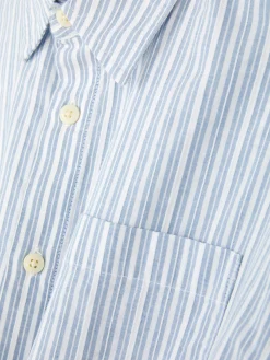 Chemise En Jacquard Rayé à Manches Longues