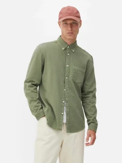 Chemise En Sergé De Coton à Manches Longues