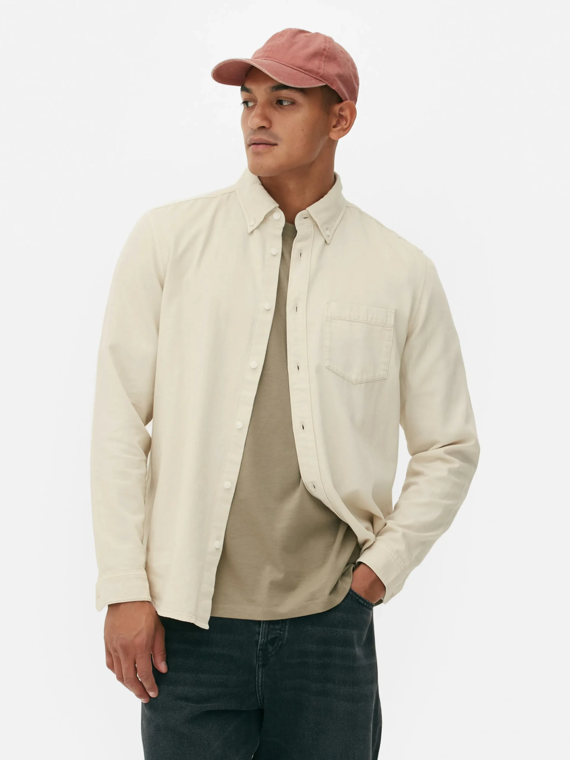 Chemise En Sergé De Coton à Manches Longues