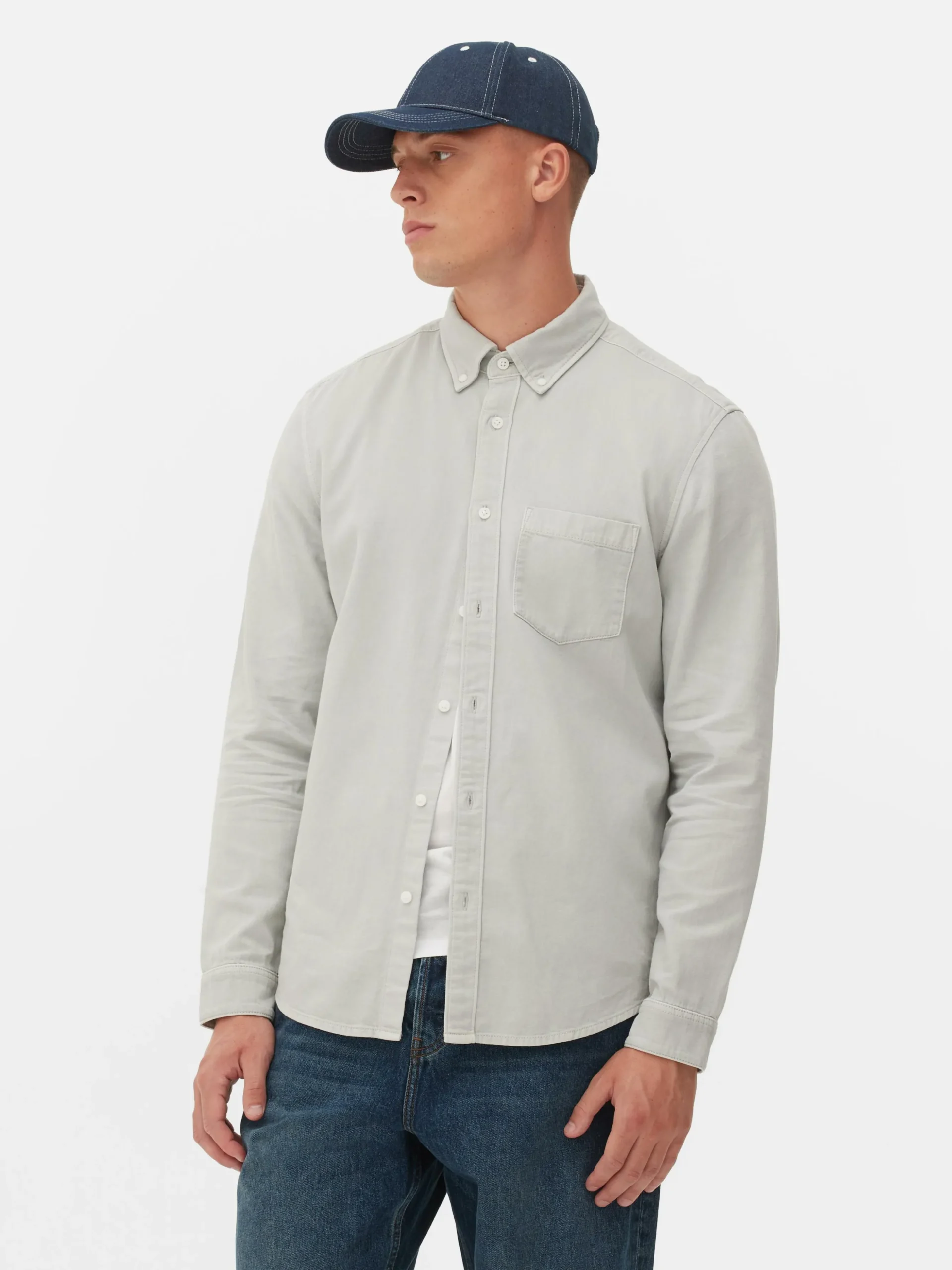 Chemise En Sergé De Coton à Manches Longues