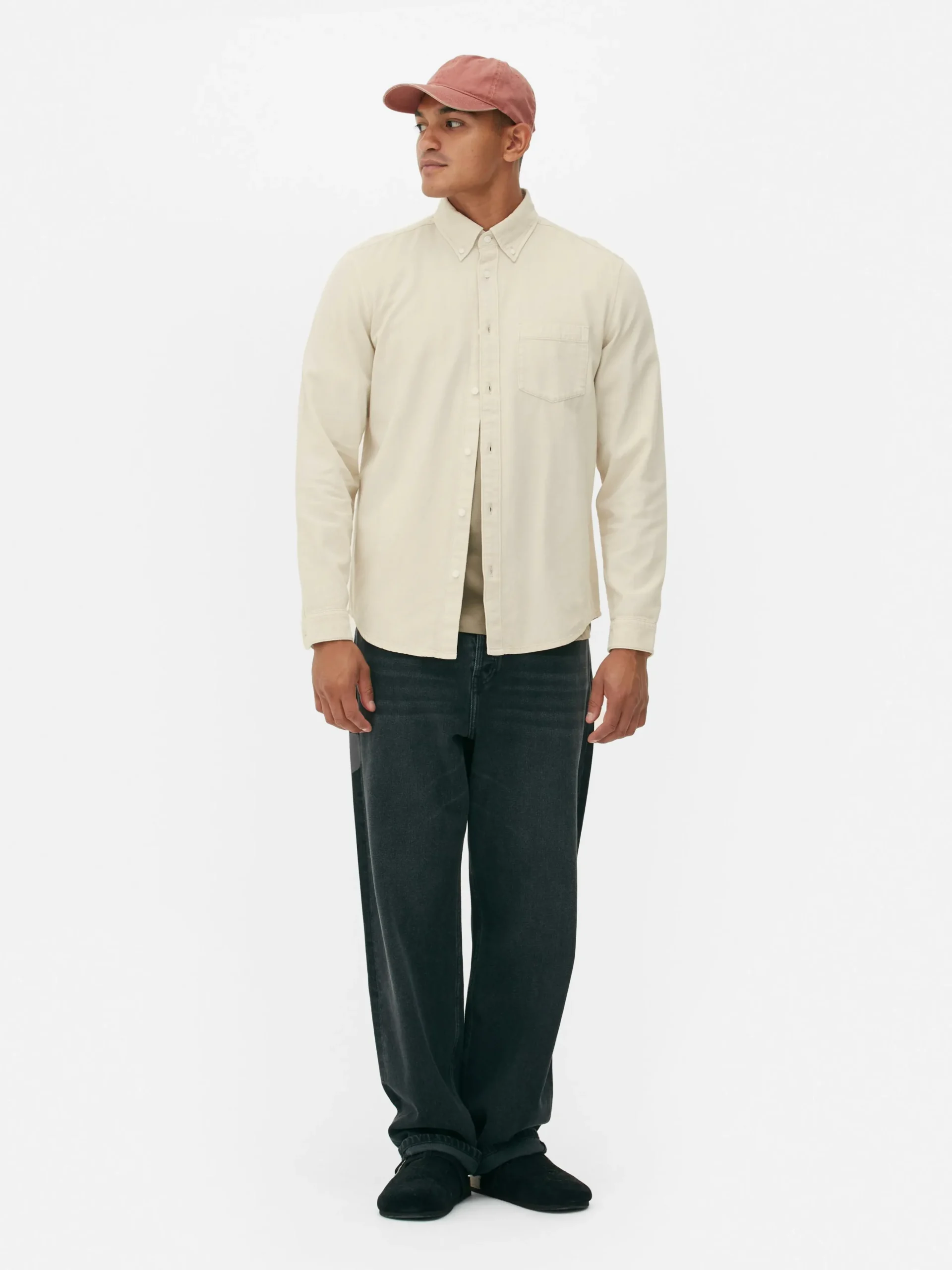 Chemise En Sergé De Coton à Manches Longues
