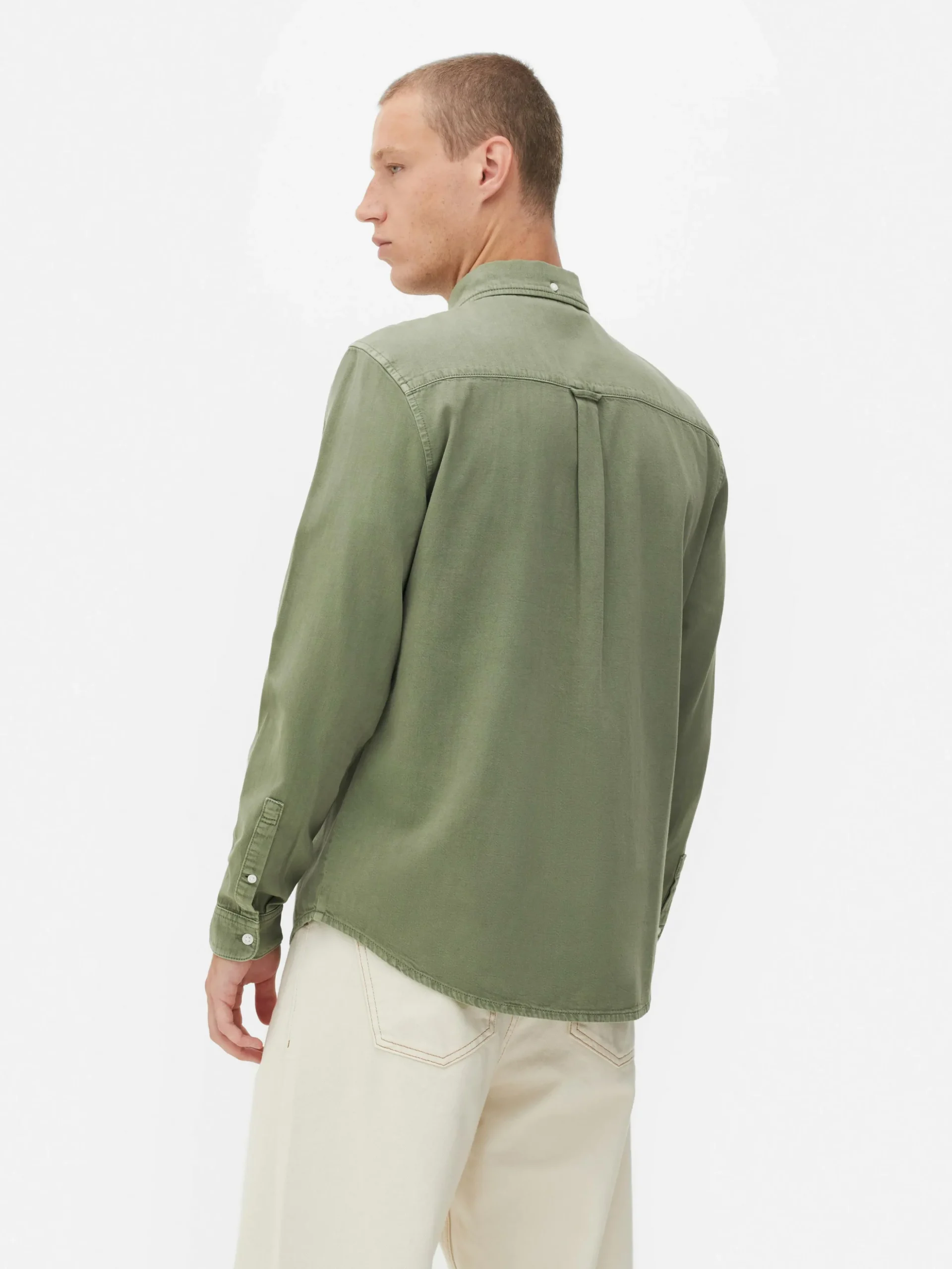 Chemise En Sergé De Coton à Manches Longues