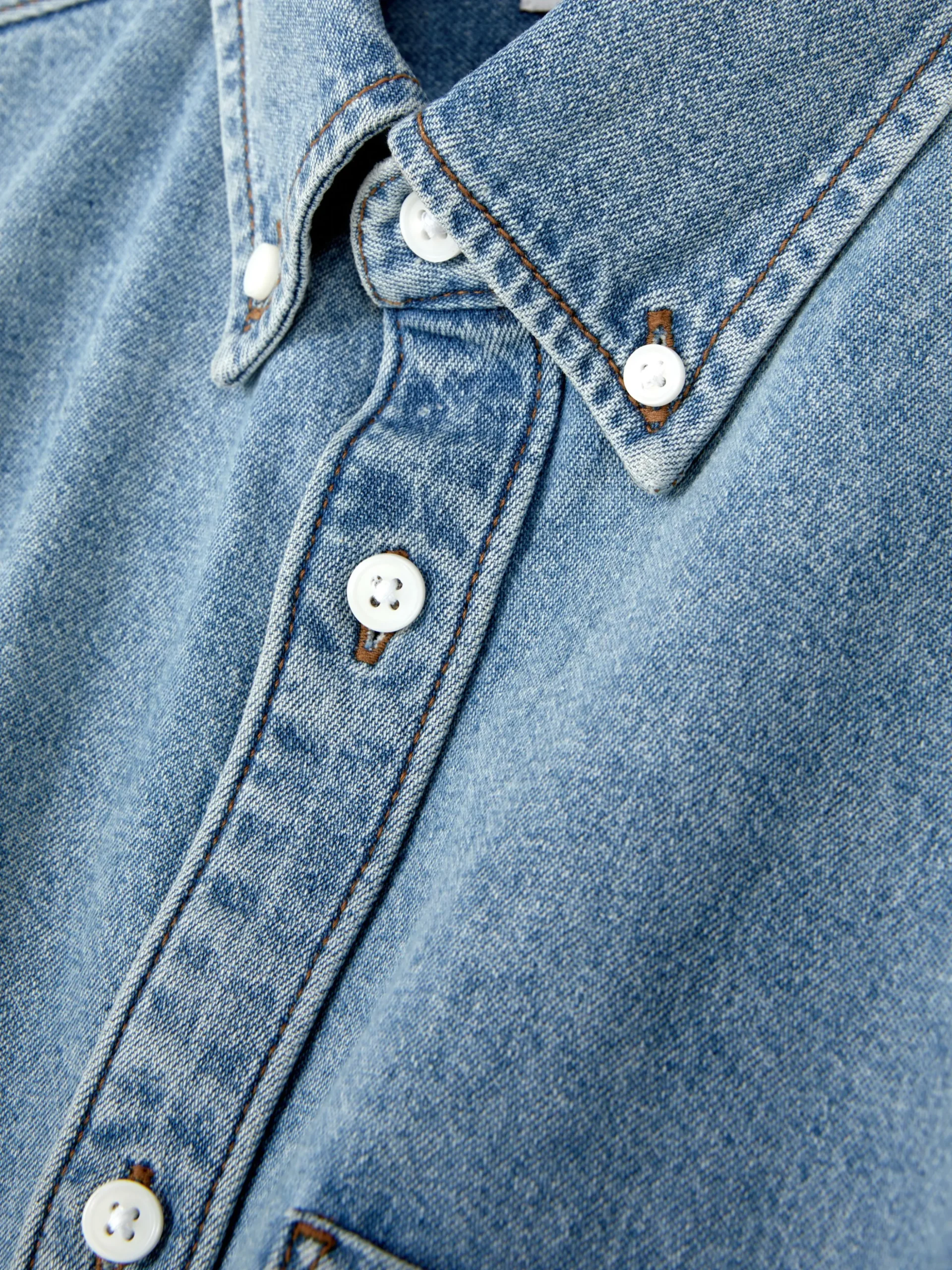 Chemise En Sergé De Coton à Manches Longues