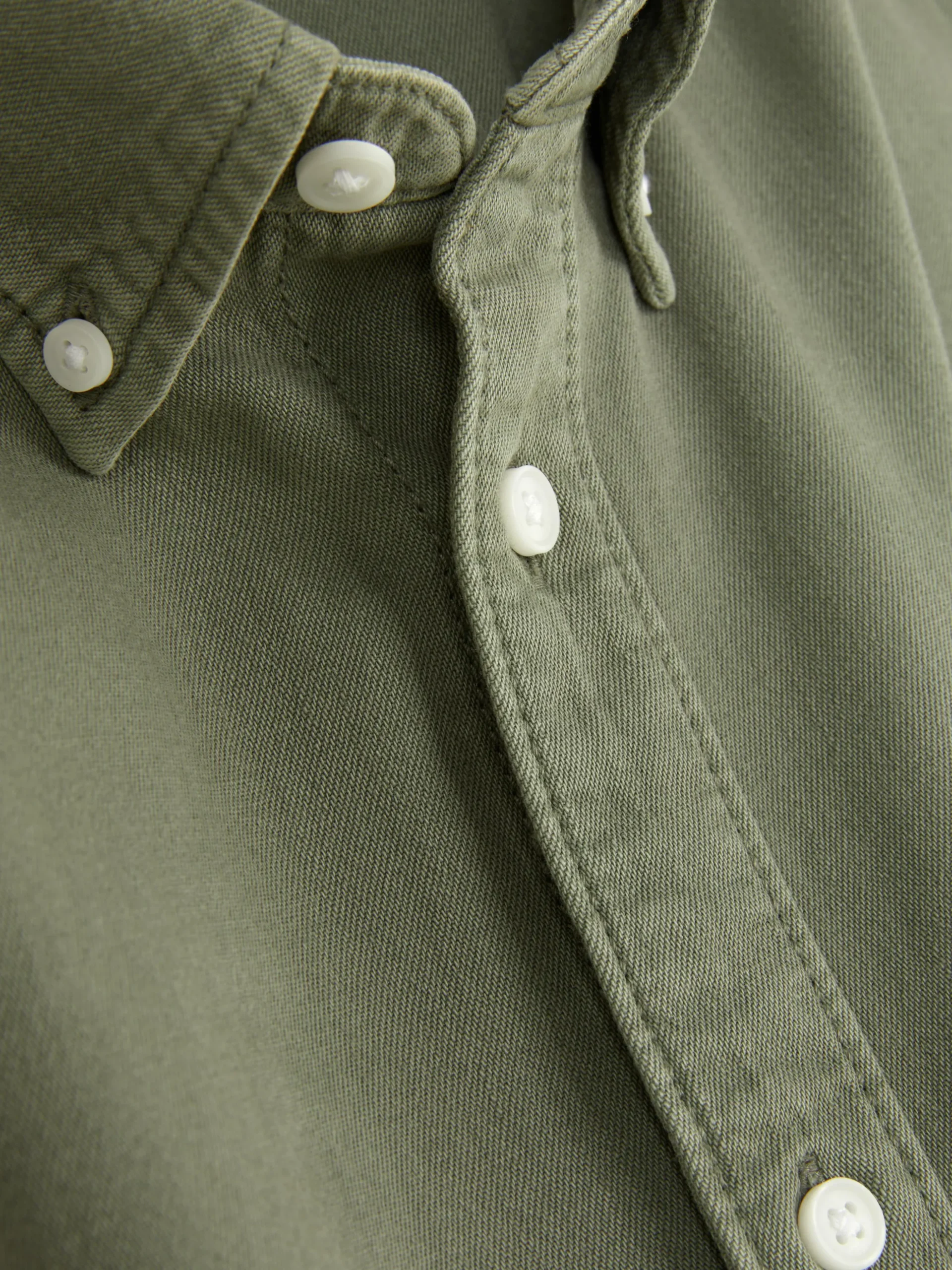 Chemise En Sergé De Coton à Manches Longues
