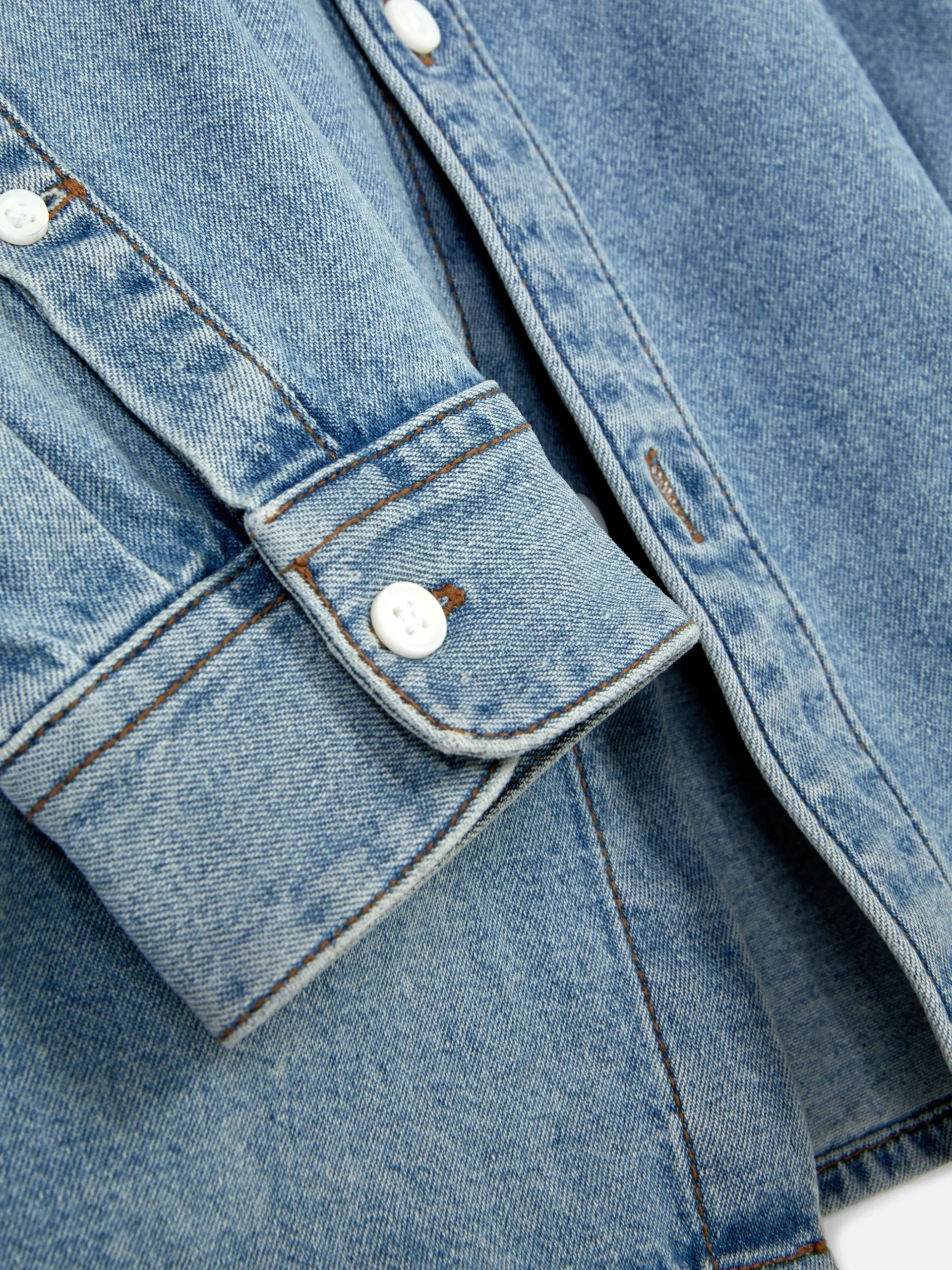Chemise En Sergé De Coton à Manches Longues