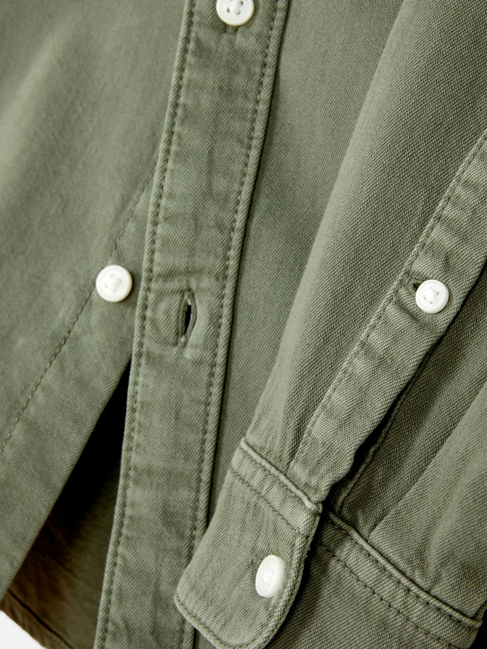 Chemise En Sergé De Coton à Manches Longues