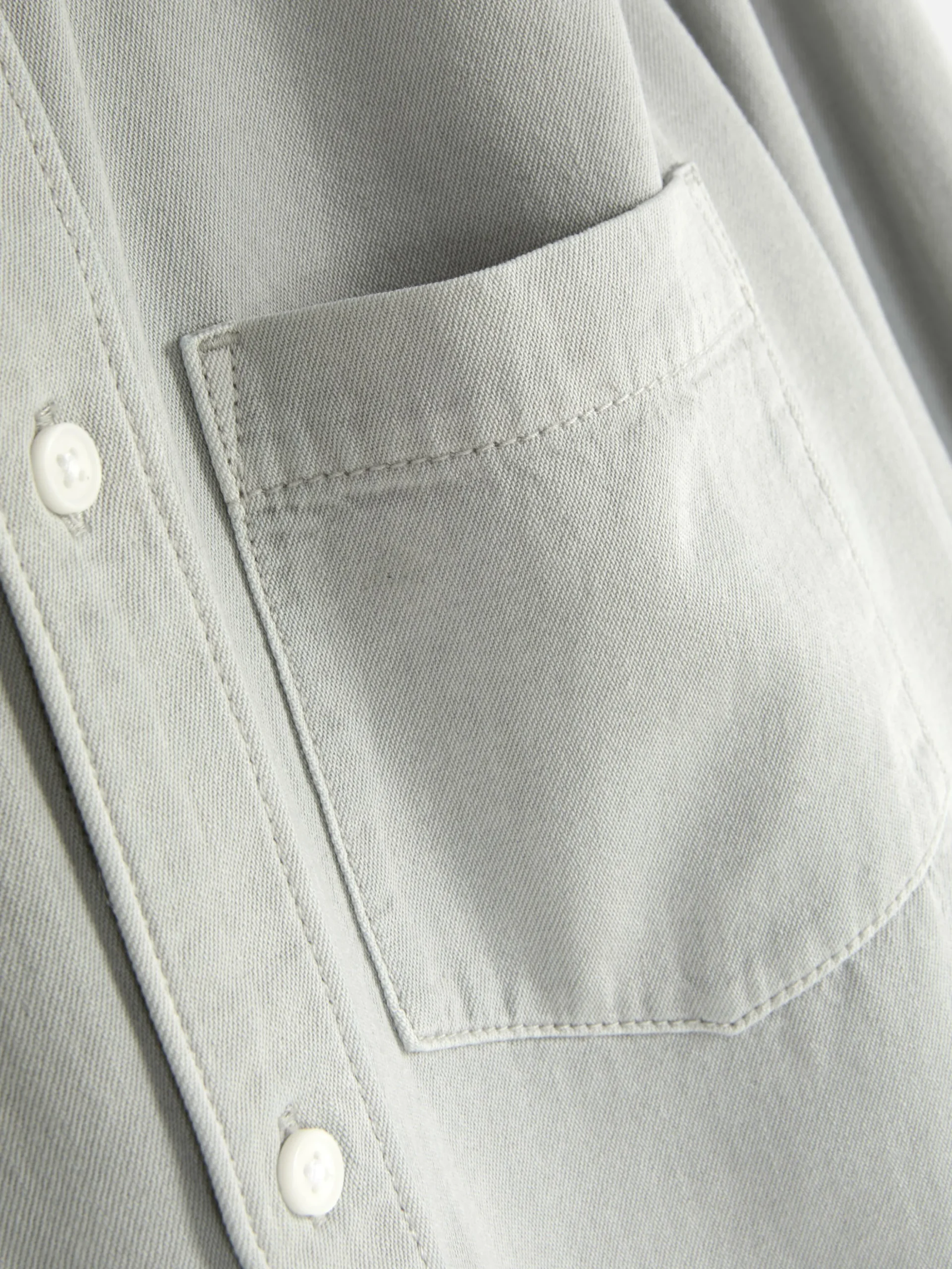 Chemise En Sergé De Coton à Manches Longues