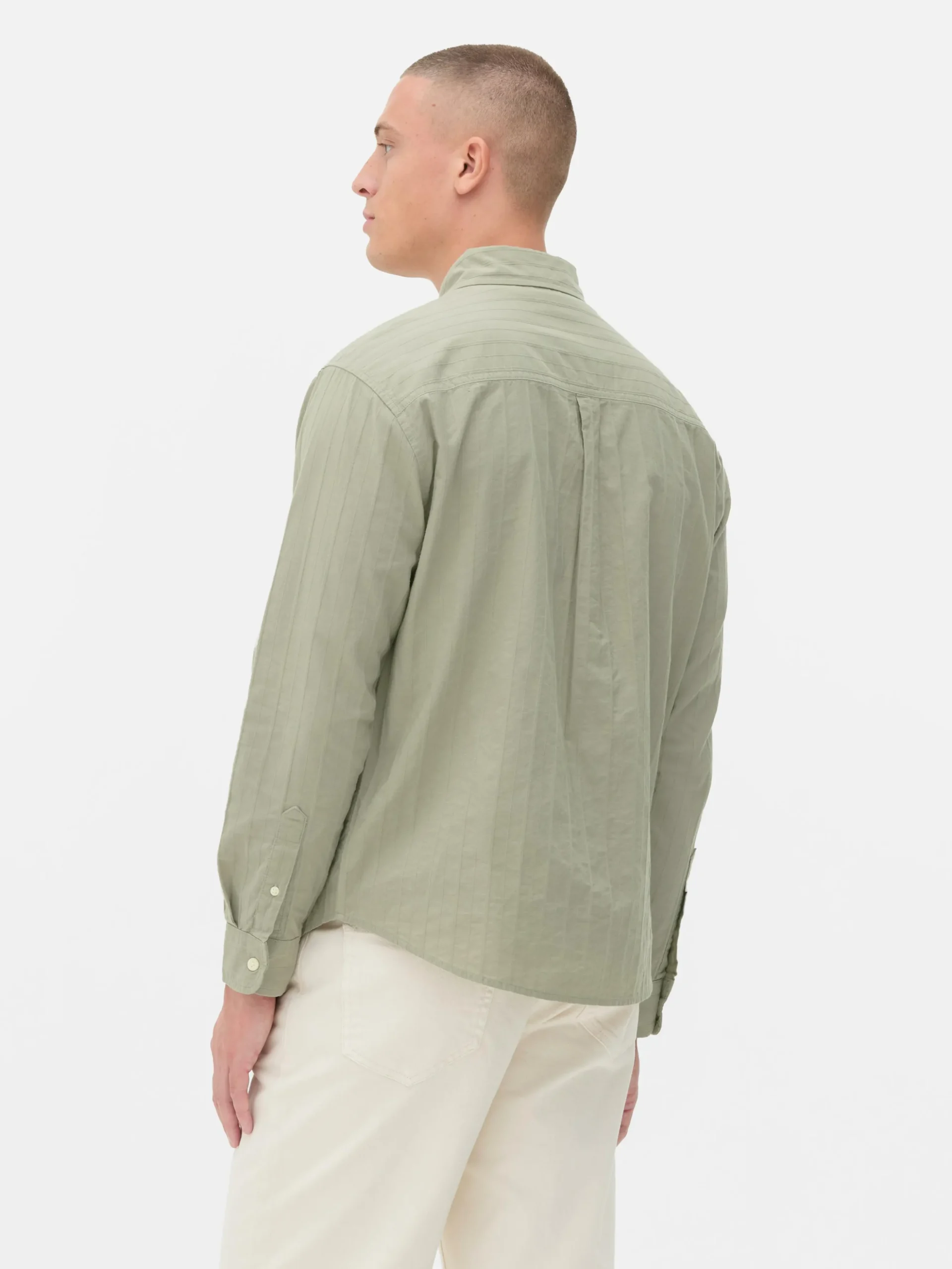 Chemise Jacquard à Manches Longues