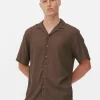Chemise Texturée à Manches Courtes