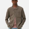 Chemise Tricotée à Boutons-pression