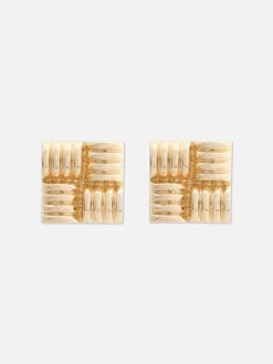 Clous D'oreilles En Forme De Coussin Carré