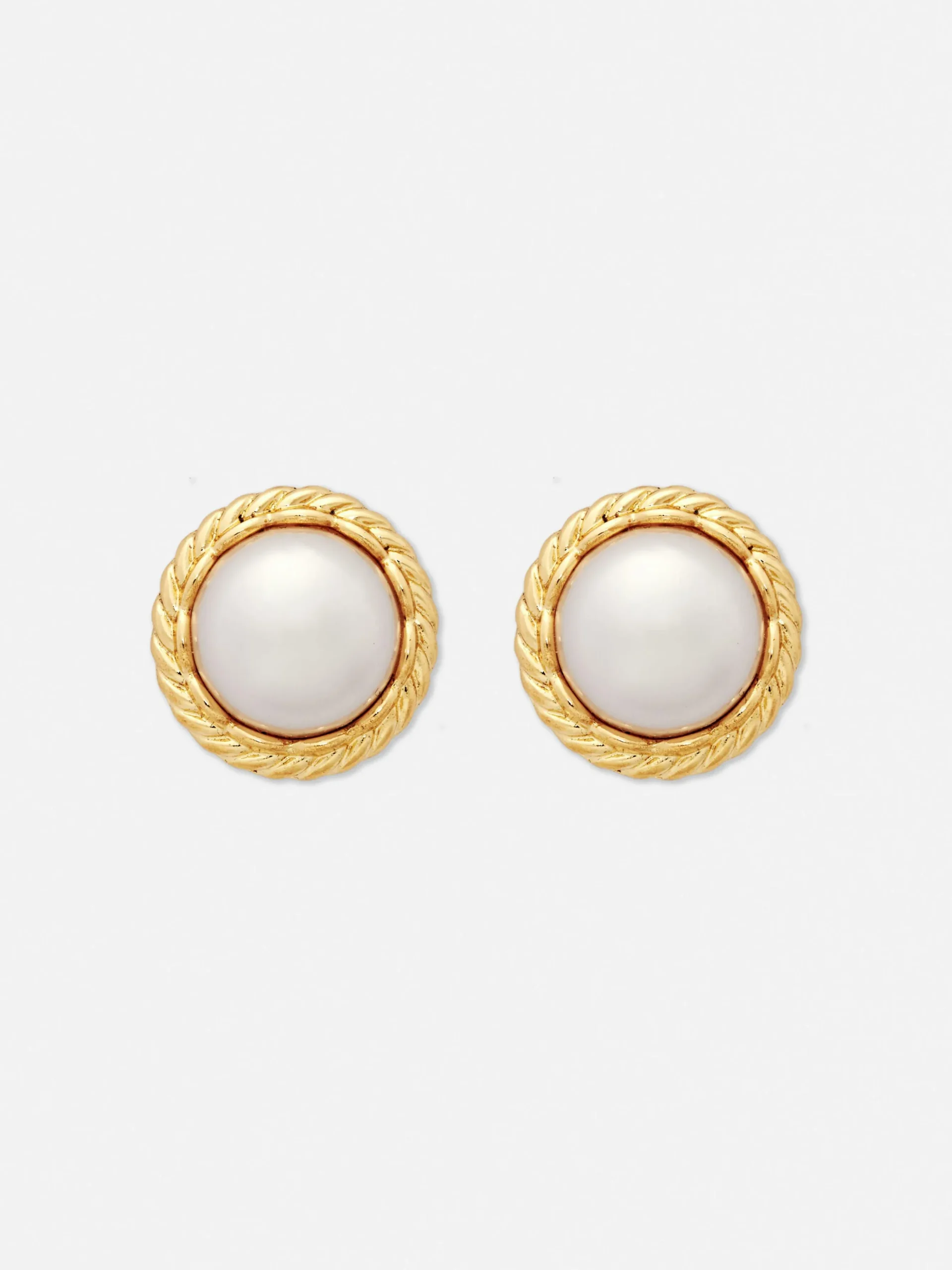 Clous D'oreilles Torsadés à Fausses Perles