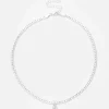 Collier Chaîne Serpent Avec Initiale En Strass