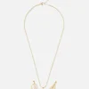 Collier Initiales à Pendentifs Multiples
