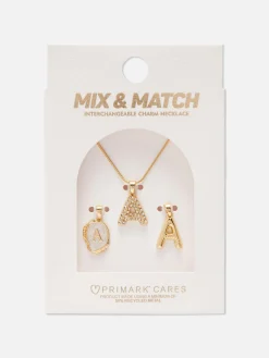 Collier Initiales à Pendentifs Multiples