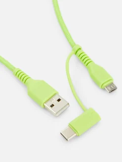 Cordon De Charge Double De Deux Mètres