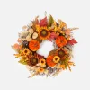 Couronne Automnale Avec Feuilles Artificielles